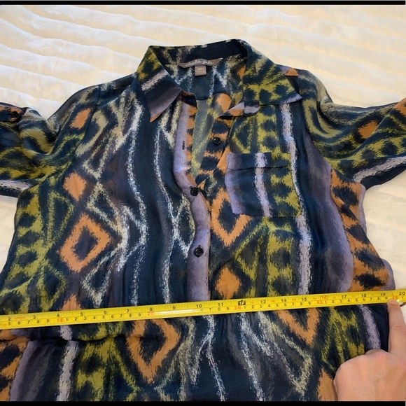 Charlie Jade Abstract Multi-Color Silk Maxi Dress - Picture 6 of 16